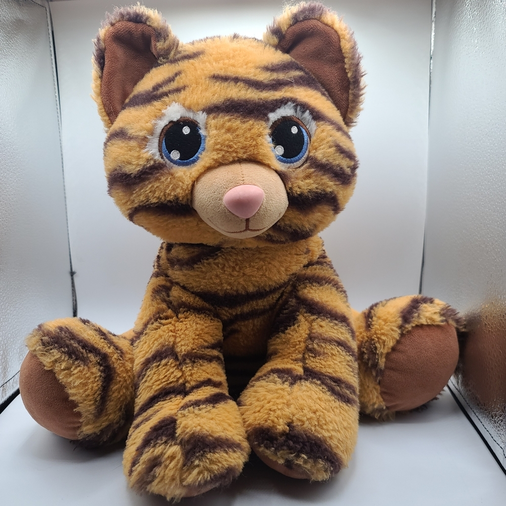 Build a Bear Workshop Tiger Cub Blue Eyes Retired Great shape no rips